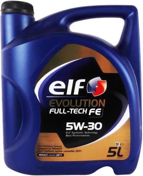 ELF Evolution Full-Tech FE 5W-30 Aceite para Motor 5 L, Diseñado para  Renault - (3267025010613)